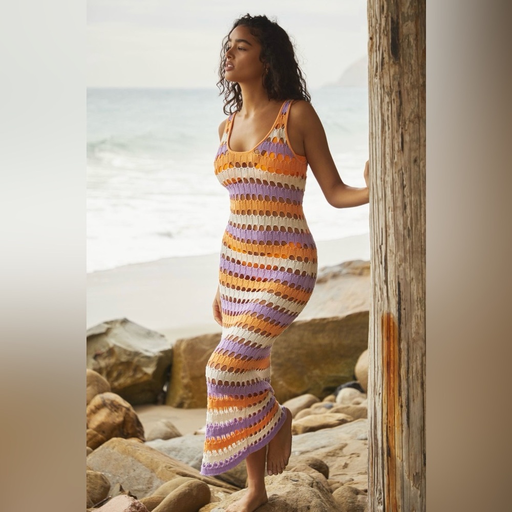 Capittana Sara Crochet Cover-Up Maxi Dress